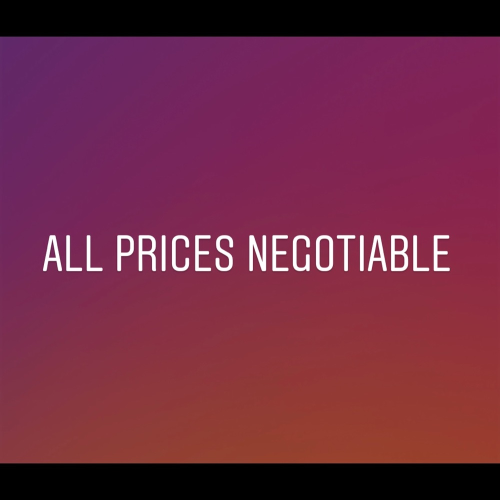 All prices for items negotiable